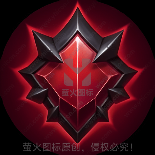 红色和黑色的几何图形徽章