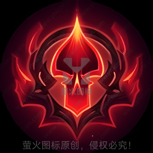 红色调的抽象徽章图案
