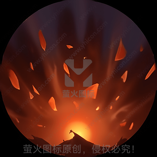 一人在山巅，天空中飘落红叶