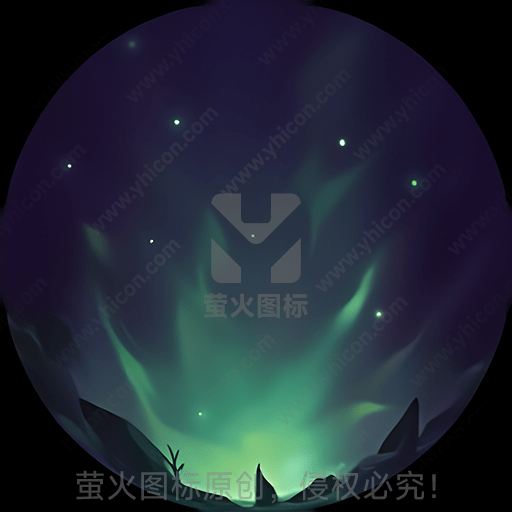 山脉背景下的极光和星空