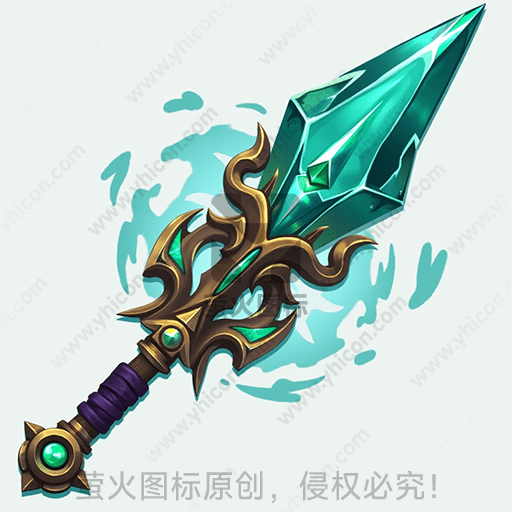 一把翠绿色水晶构成的华丽匕首