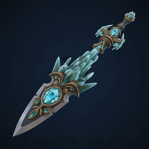 一把镶嵌着宝石的魔法剑