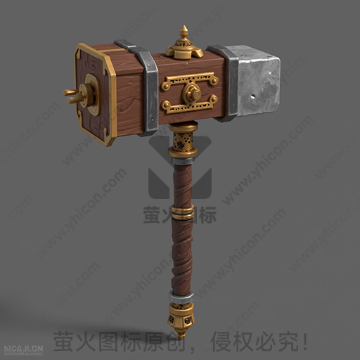 这是一把结合了木质与金属的复古风格锤子