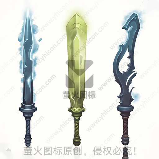 三把具有不同效果和风格的神奇剑