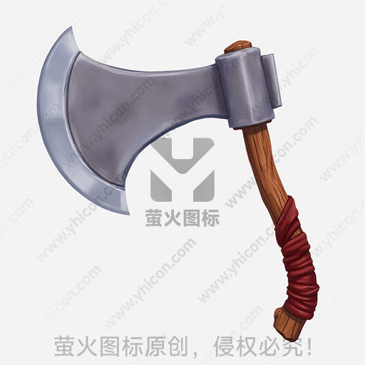 一把木柄红绳缠绕的斧头