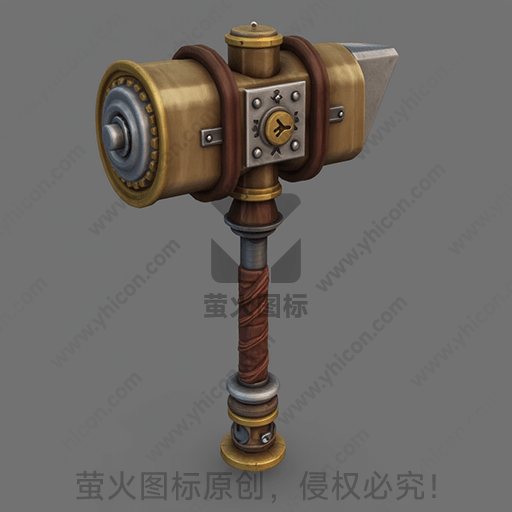 复古风格的机械铁锤
