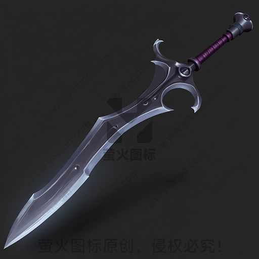 精细打磨的曲线短剑，带有锐利刃口