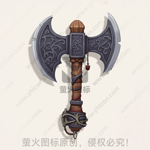 这是一把装饰复杂的双刃斧