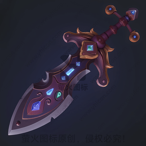 这是一张幻想风格的魔法匕首图像