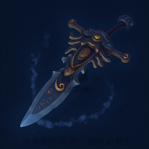 颜色丰富的神秘风格匕首