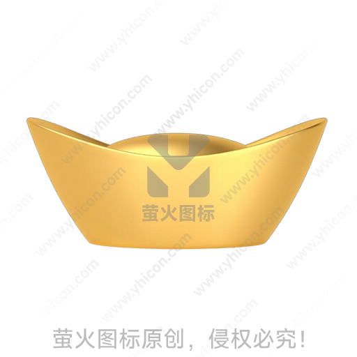 金色元宝造型传统吉祥摆件