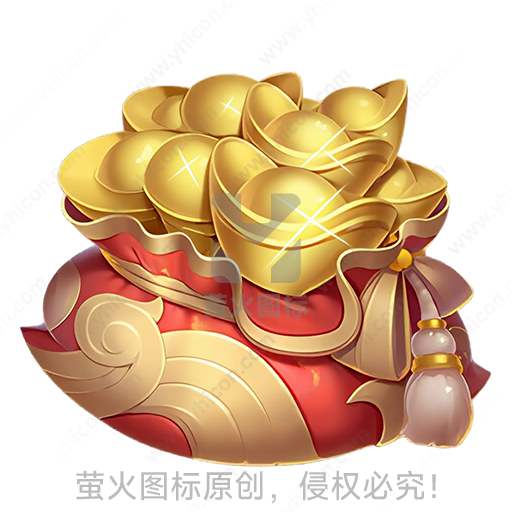 宝箱装满金色元宝的财富意象