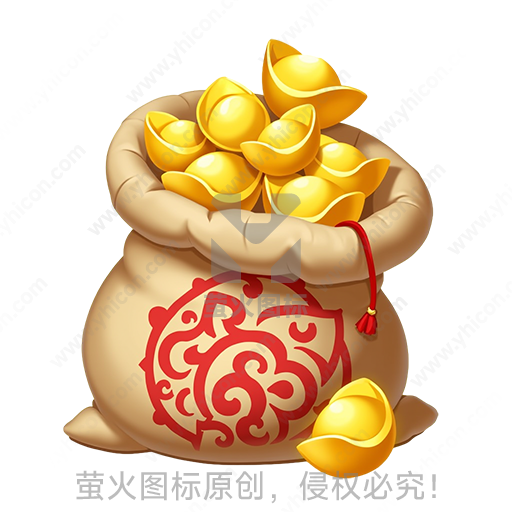 宝箱装满金色元宝的财富意象