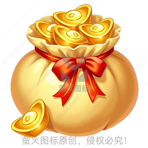 宝箱装满金色元宝的财富意象