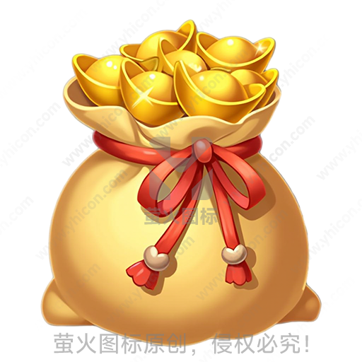 宝箱装满金色元宝的财富意象