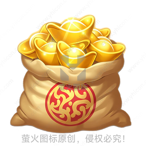 宝箱装满金色元宝的财富意象
